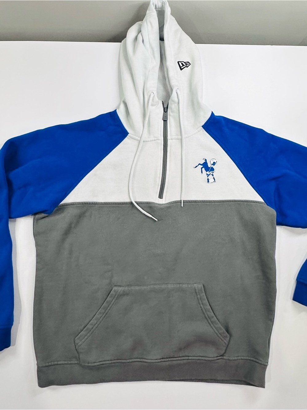 New Era NFL Indianapolis Colts 1/4 Zip Hoodie Sweatshirt - Size S